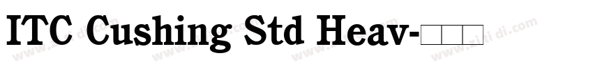 ITC Cushing Std Heav字体转换